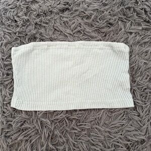 baby blue ribbed tube top